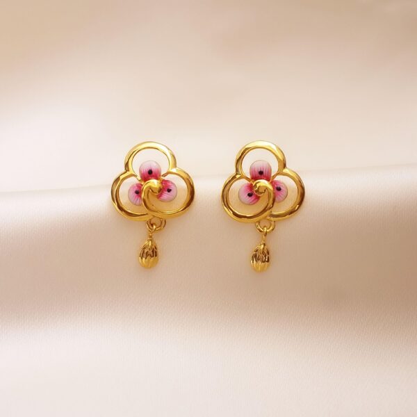 22K Gold Earrings with Stones