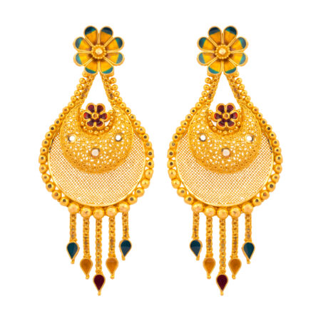 22K Gold Jhumka Earrings