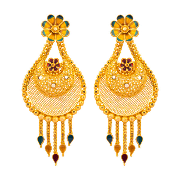 22K Gold Jhumka Earrings